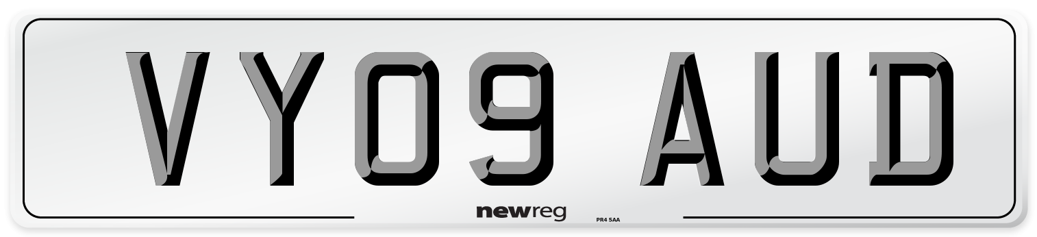 VY09 AUD Number Plate from New Reg